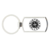 Stylish and sturdy Rustbox Rallies keyring with rounded edges